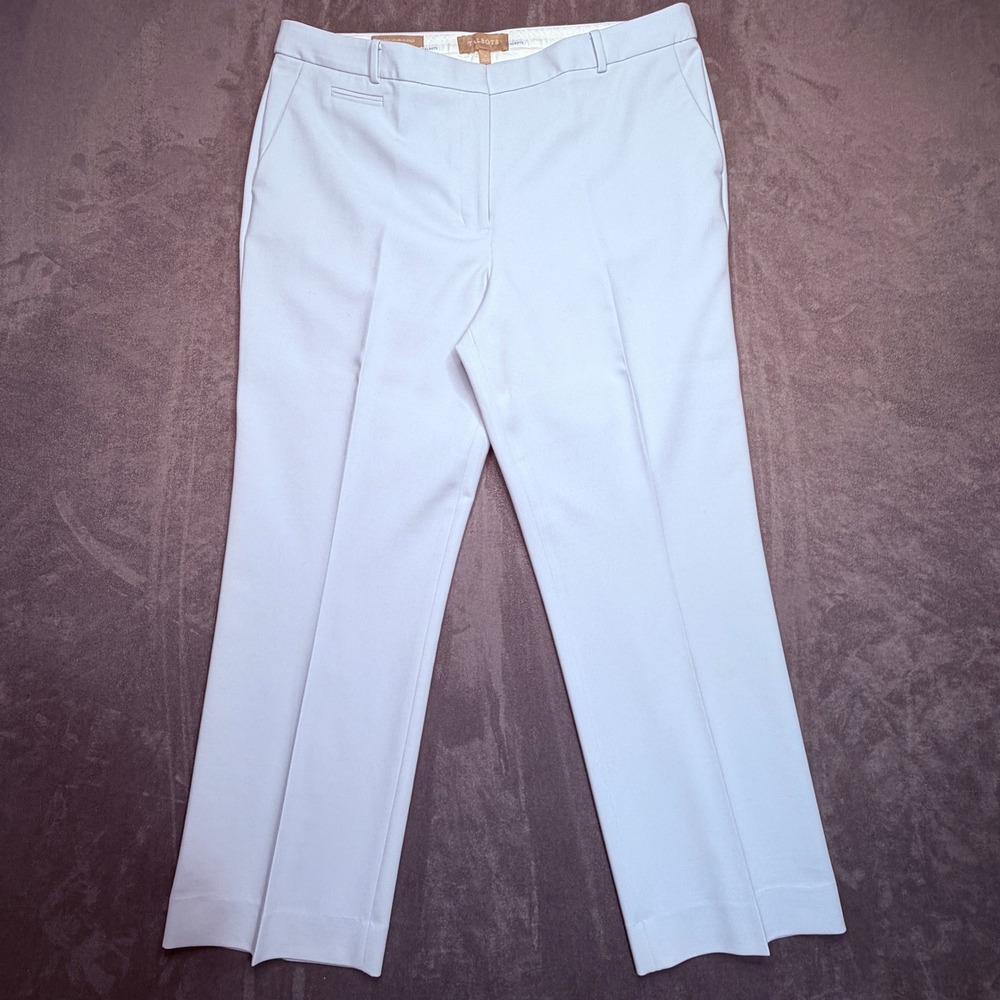 Talbots Pants Womens 14 Light Blue Italian Fabric Straight Leg Dress Spring